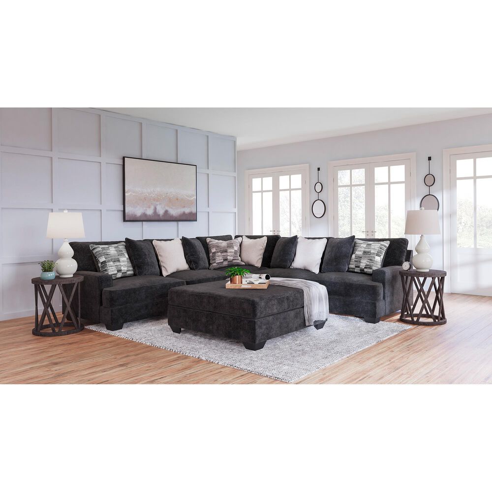 Ashley Lavernett Oversized Accent Ottoman in Charcoal, , large