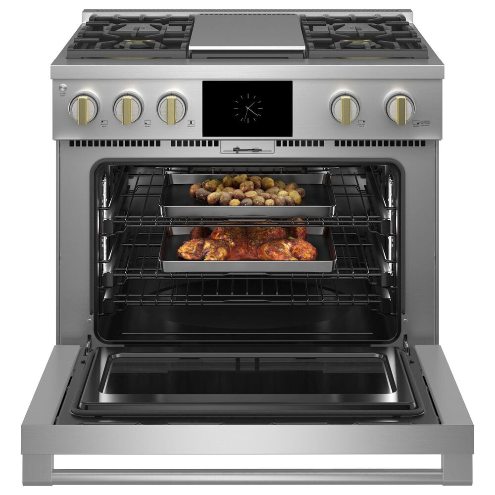Monogram 36&quot; Dual-Fuel Professional Range with 4 Burners and Griddle in Stainless Steel, , large