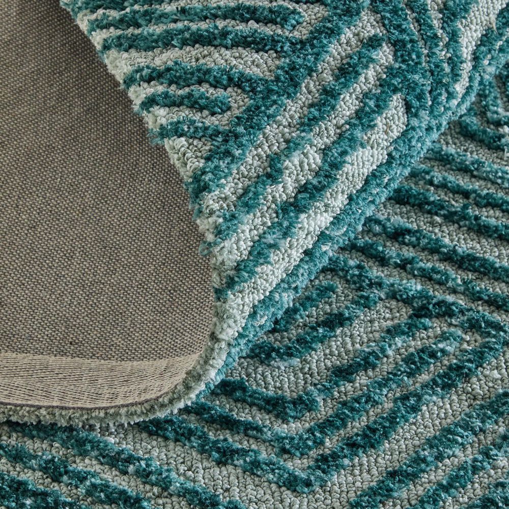 Feizy Colton Aqua 3&#39;6&quot; x 5&#39;6&quot; Area Rug, , large