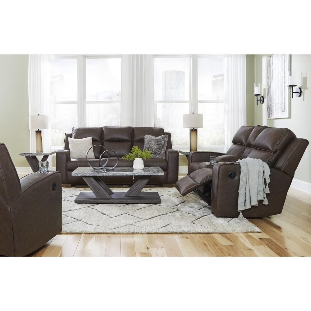 Ashley Lavenhorne 2-Piece Manual Reclining Living Room Set in Umber, , large