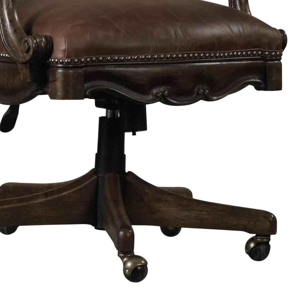 Hooker Furniture Rhapsody Swivel Tilt Chair in Beige and Medium Wood, , large
