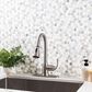 MS International Angora Tibi 1" Hexagon on 12" x 12" Marble Mosaic Sheet, , large
