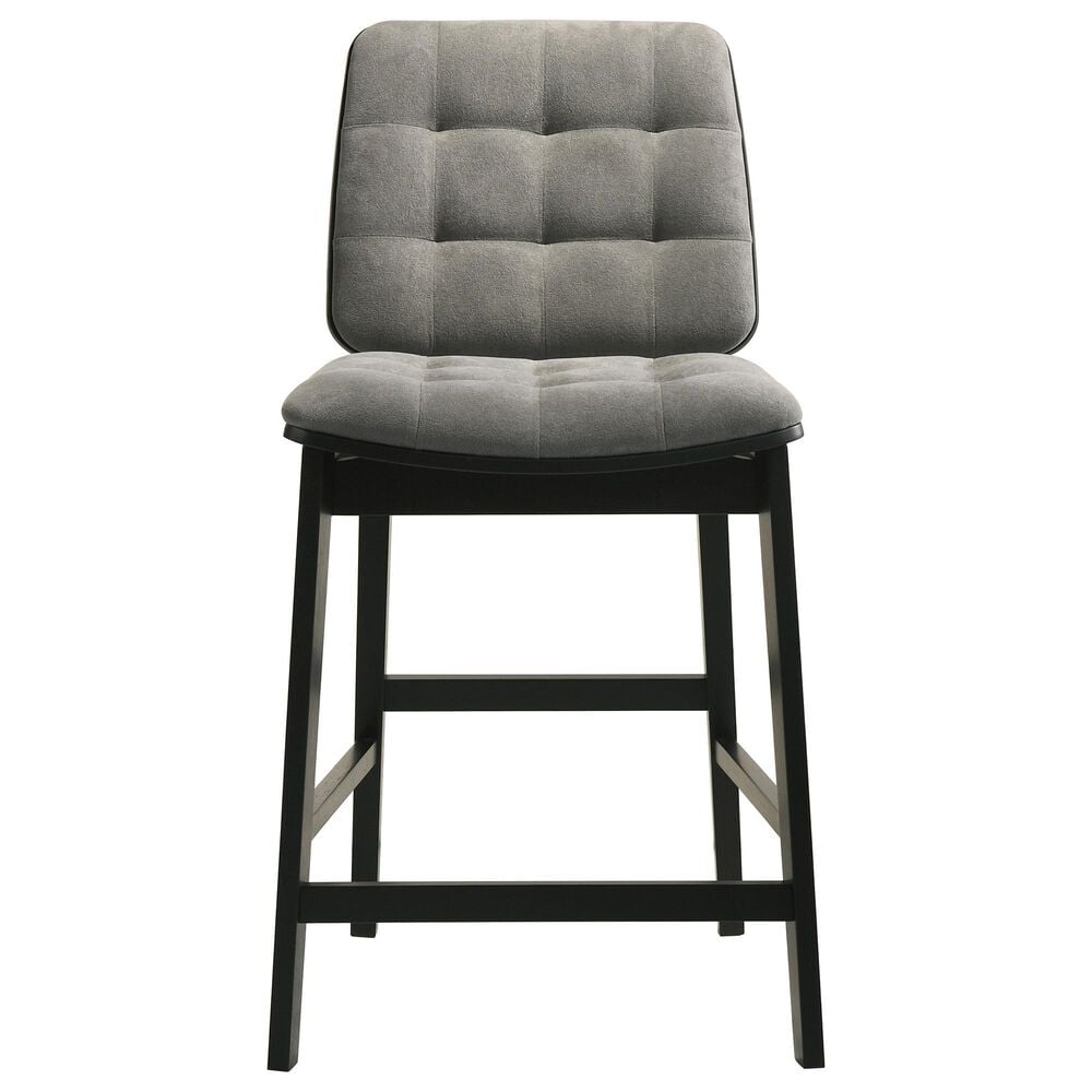 Coaster Redbridge Counter Stool with Grey Cushion in Black, , large