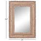 Maple and Jade 36" x 26" Wall Mirror with Frayed Edges in Brown, , large