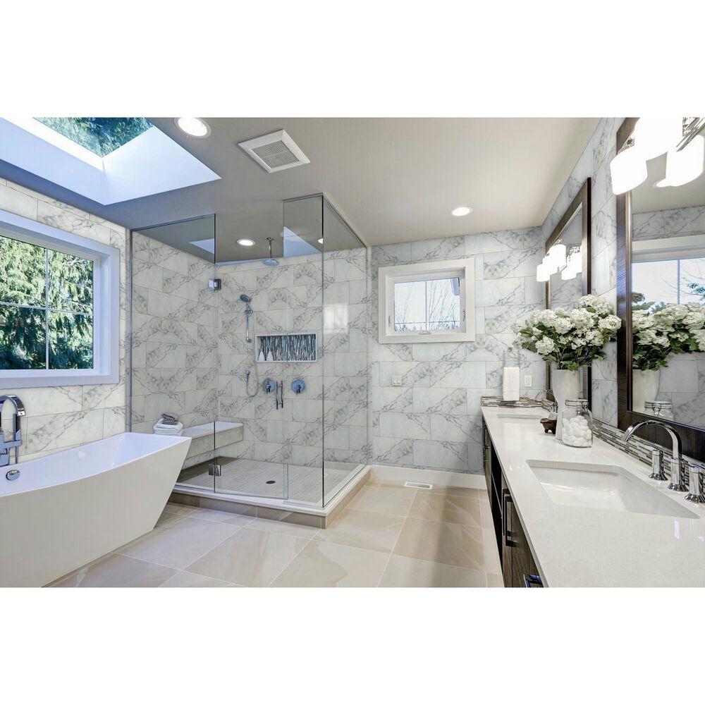 Emser Parkview White 12&quot; x 24&quot; Glossy Porcelain Tile, , large