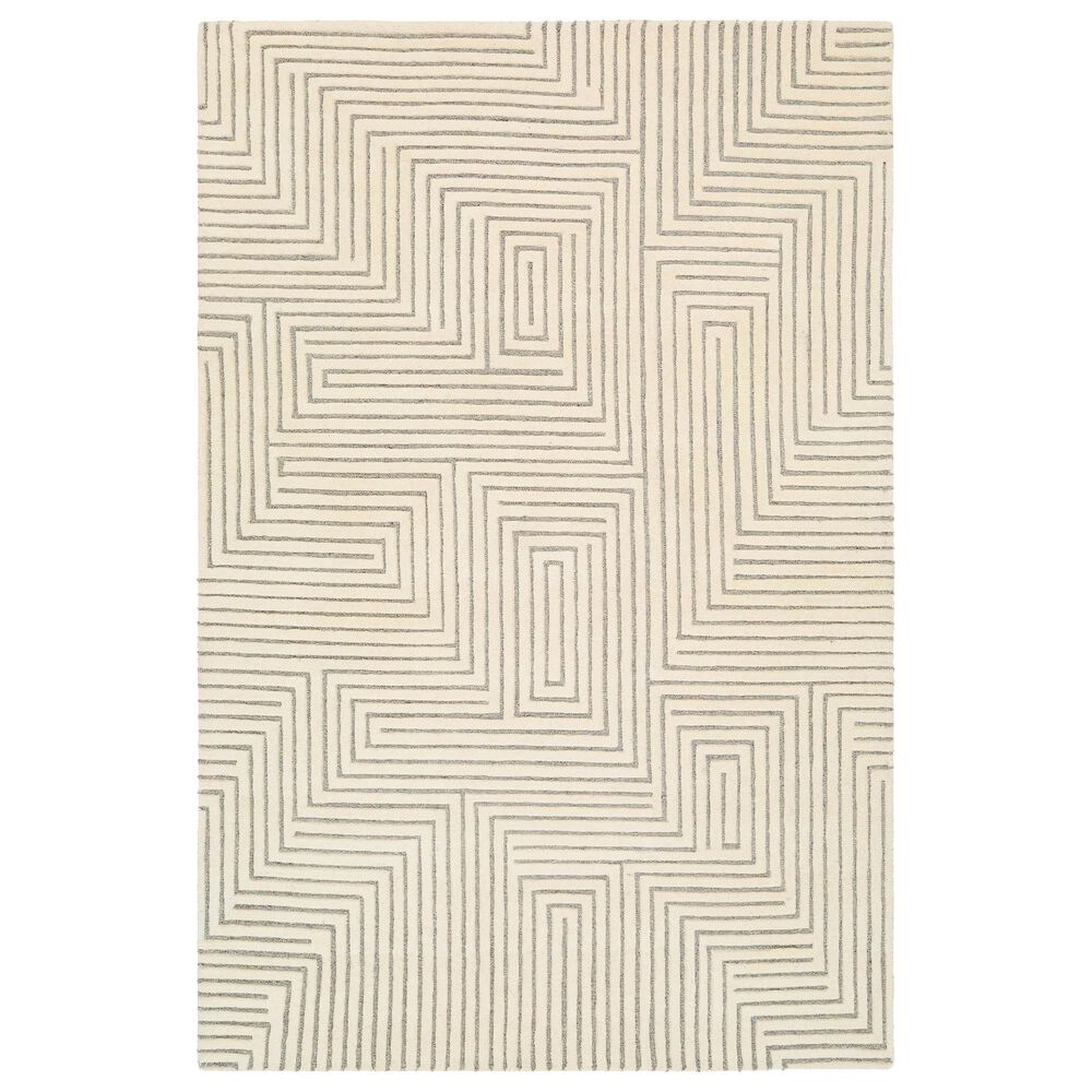 Surya Brook 2" x 3" Beige and Medium Gray Area Rug, , large