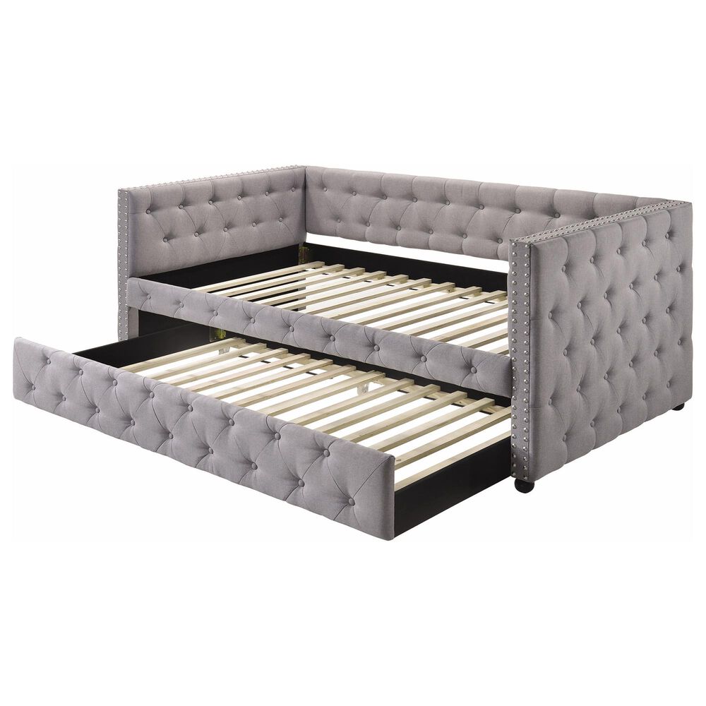 Pacific Landing Mockern Twin Daybed with Trundle in Grey, , large