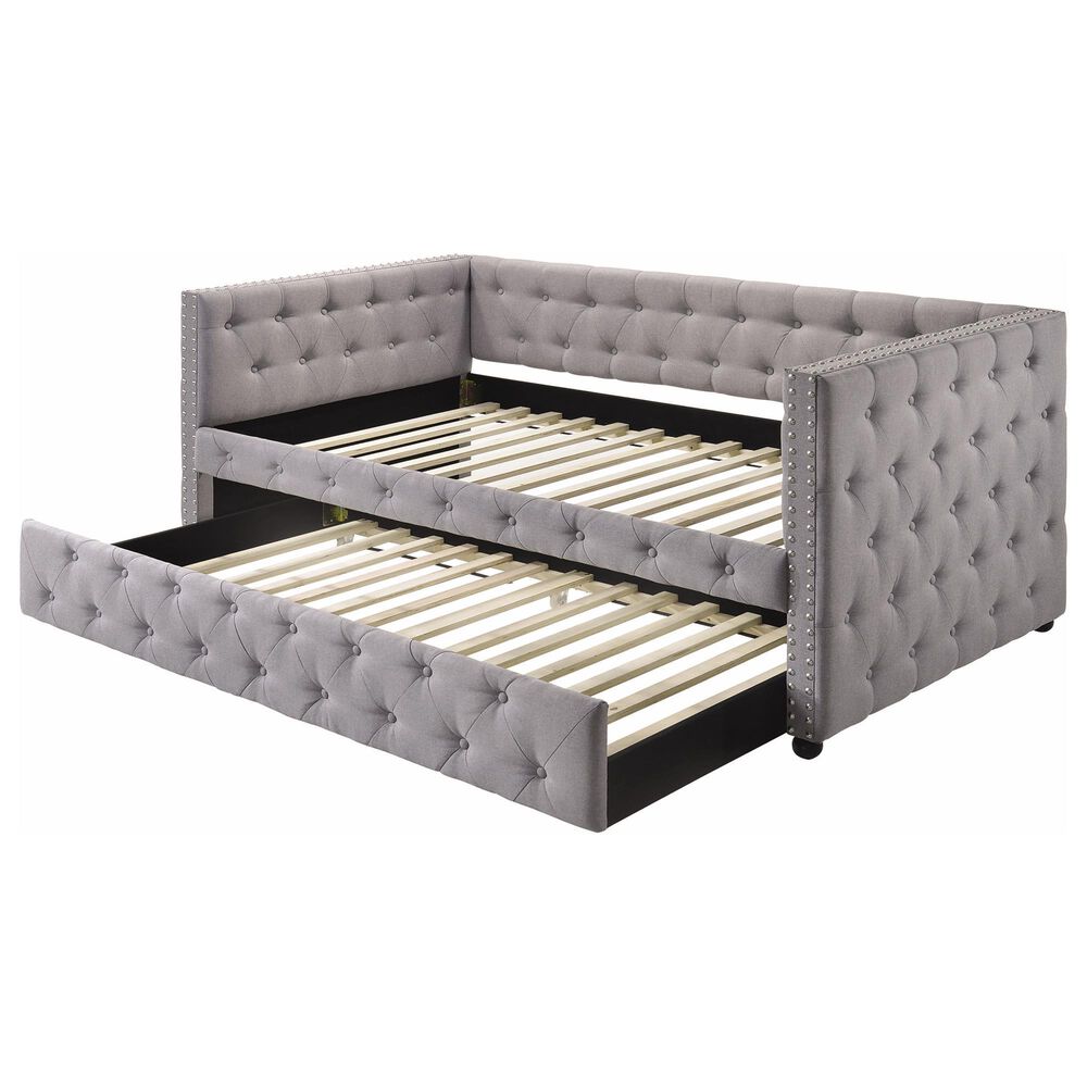 Pacific Landing Mockern Twin Daybed with Trundle in Grey | Shop NFM