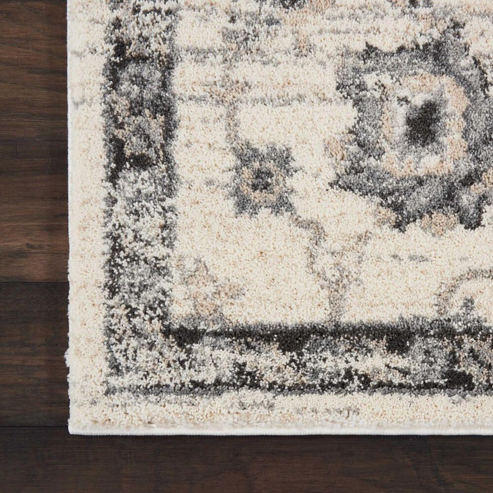 Nourison Fusion FSS15 9&#39;6&quot; x 13&#39; Cream and Grey Area Rug, , large