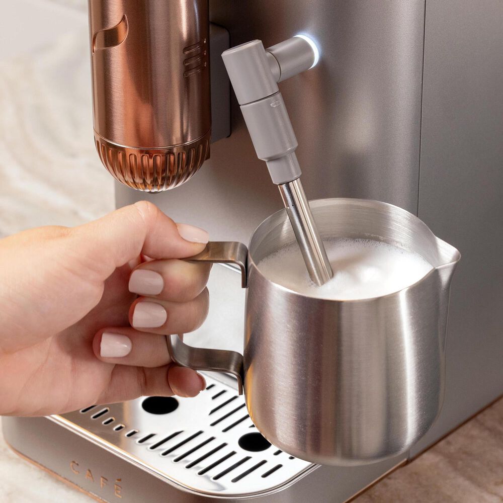 Cafe 40.5 Oz Affetto Espresso Machine + Frother in Stainless Steel, , large
