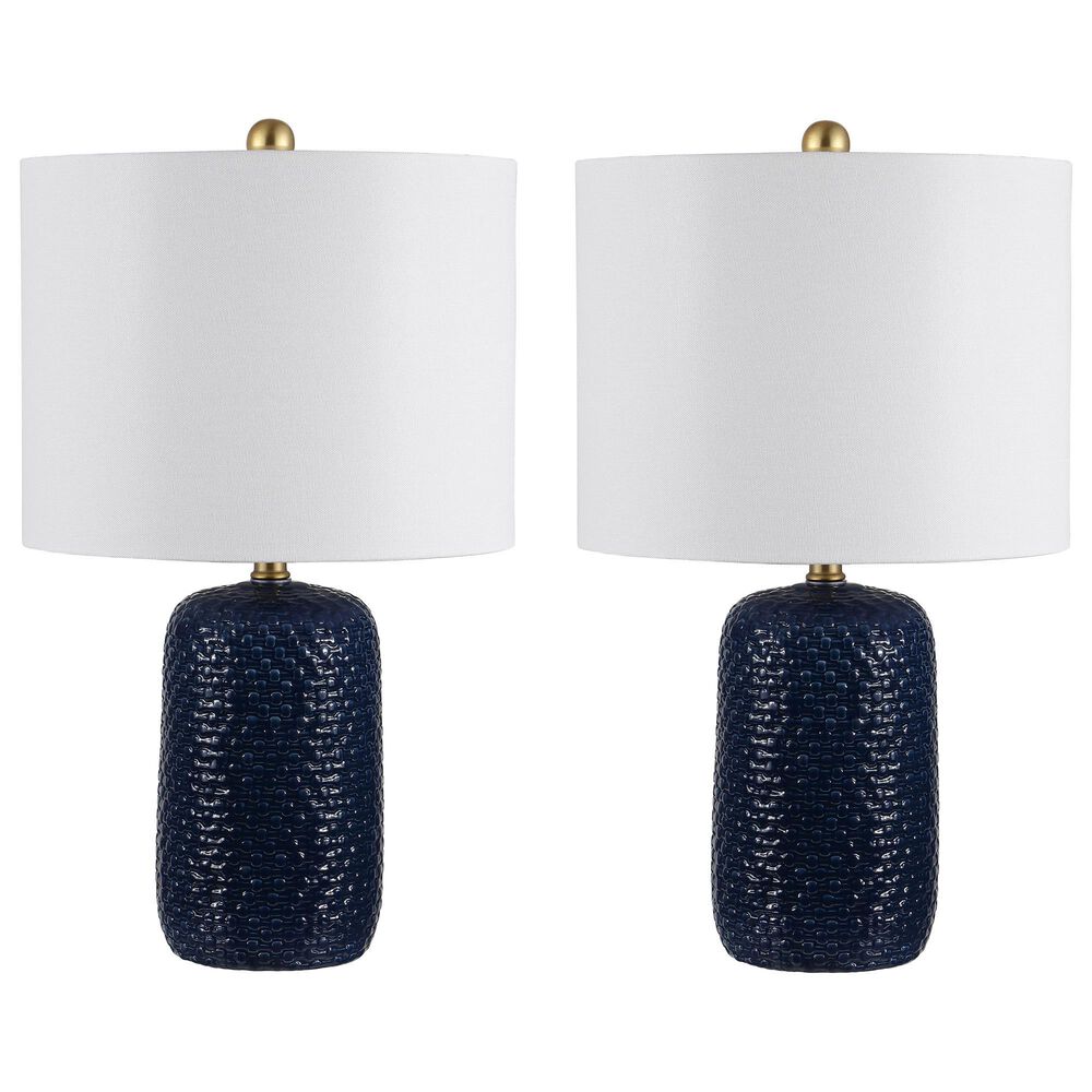 Safavieh Wendi Table Lamp in Navy (Set of 2), , large