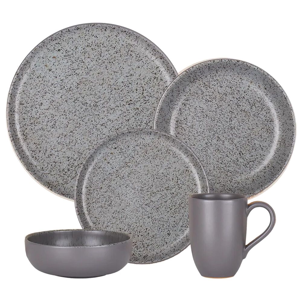 Oxford Contempo Stoneware 20-Piece Dinnerware Set in Granite, , large