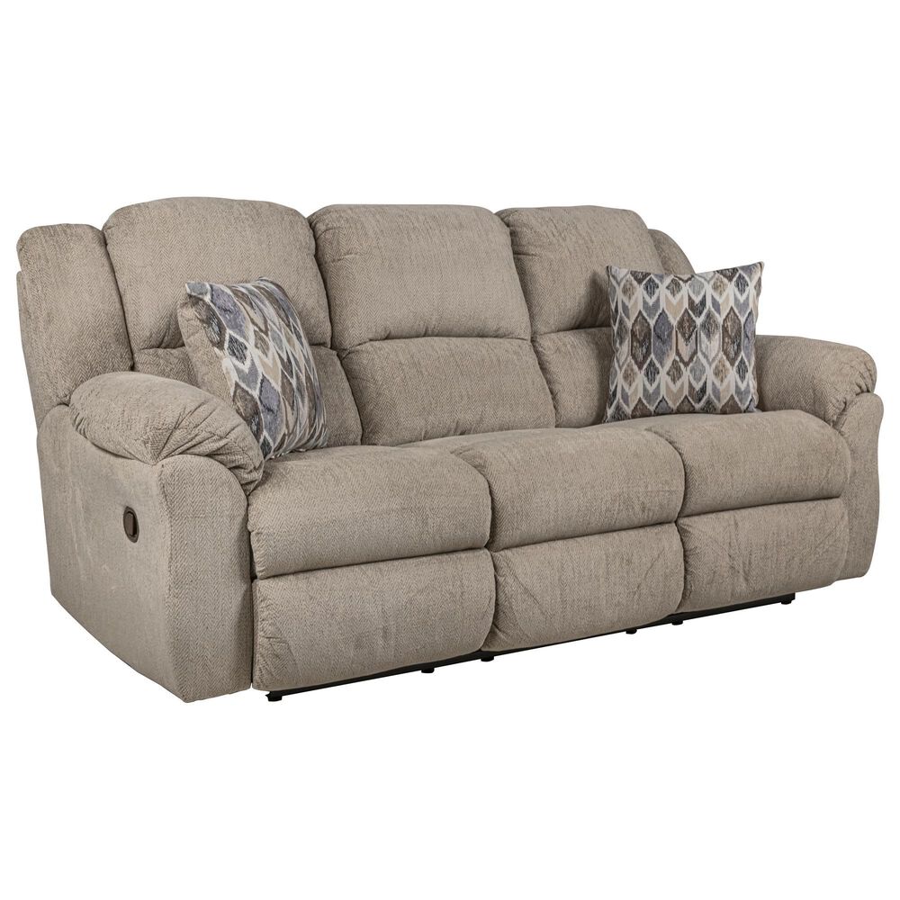 HomeStretch Newport Manual Reclining Sofa in Fawn, , large