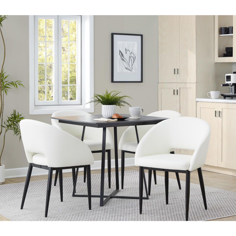 LumiSource Cosmo Square Dinette Table in Black - Table Only, , large