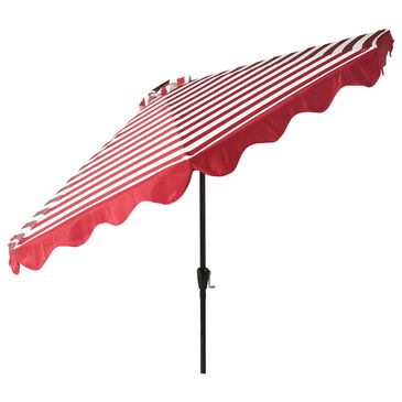 HOMLUX 10" Solar LED Patio Umbrella with Adjustable Tilt and in Red, , large