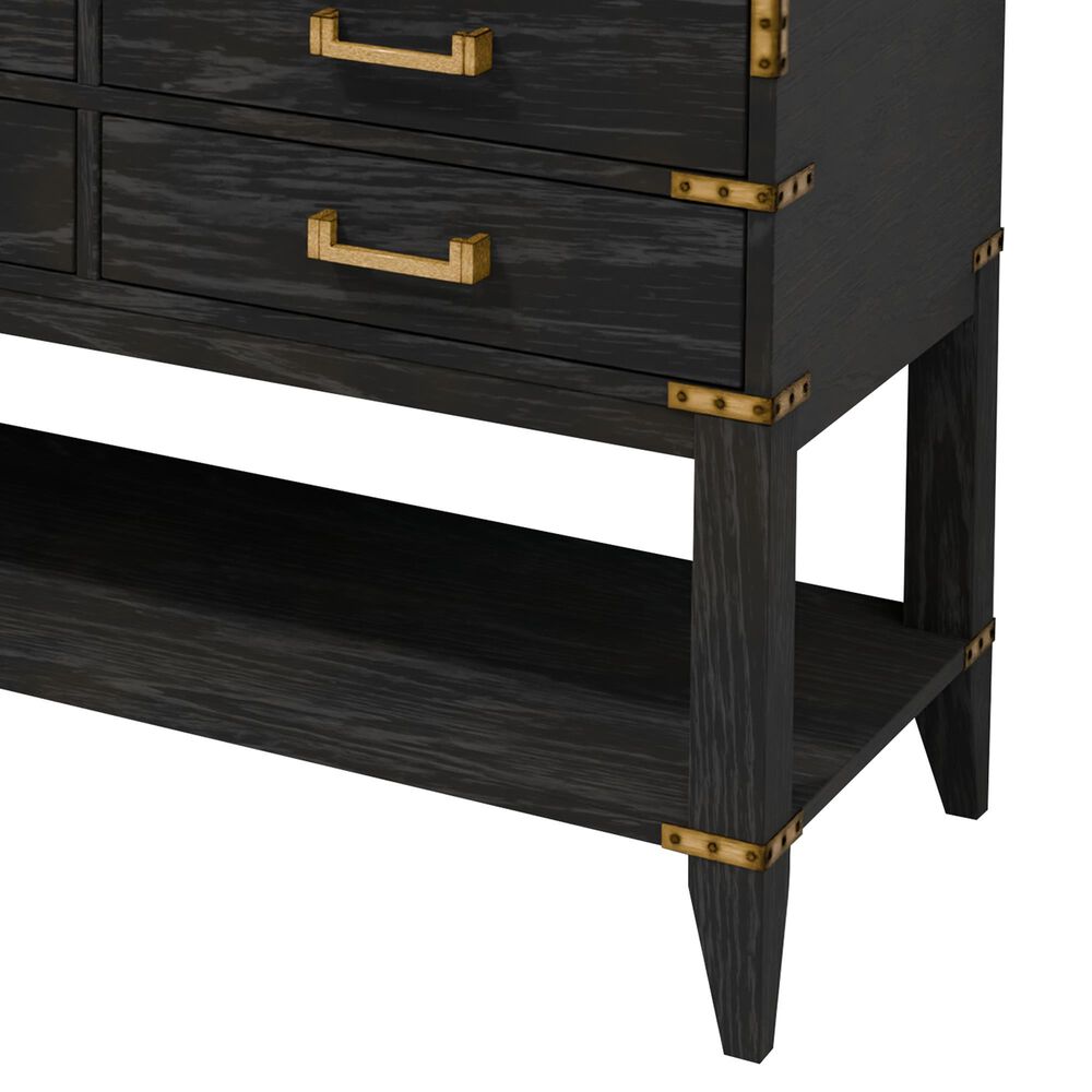 Lexora Home Norwalk 60" Double Bathroom Vanity in Black Oak with White Quartz Top and Rectangular Sinks, , large