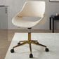 Lumisource Fabrico Office Chair with Cream Cushion in Gold, , large