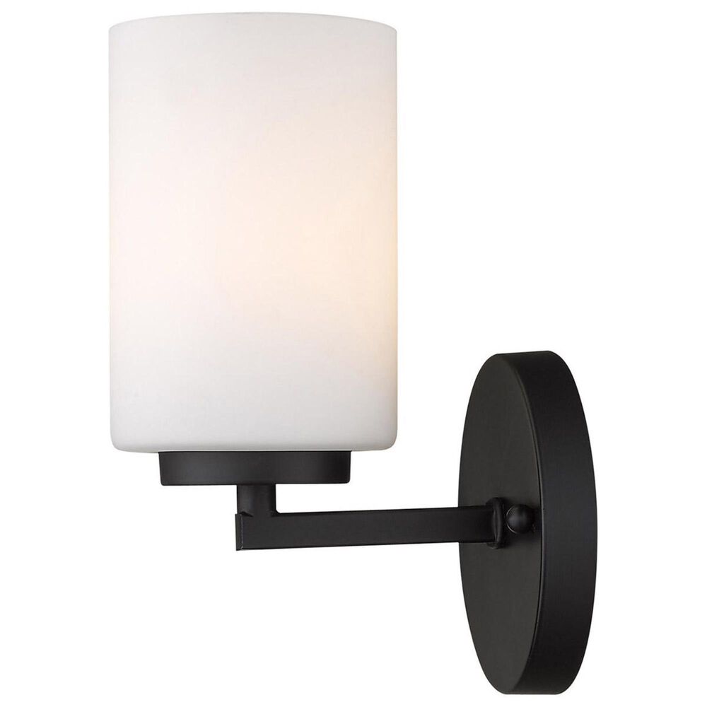 Golden Lighting Manhattan 1-Light Bath Vanity in Matte Black, , large