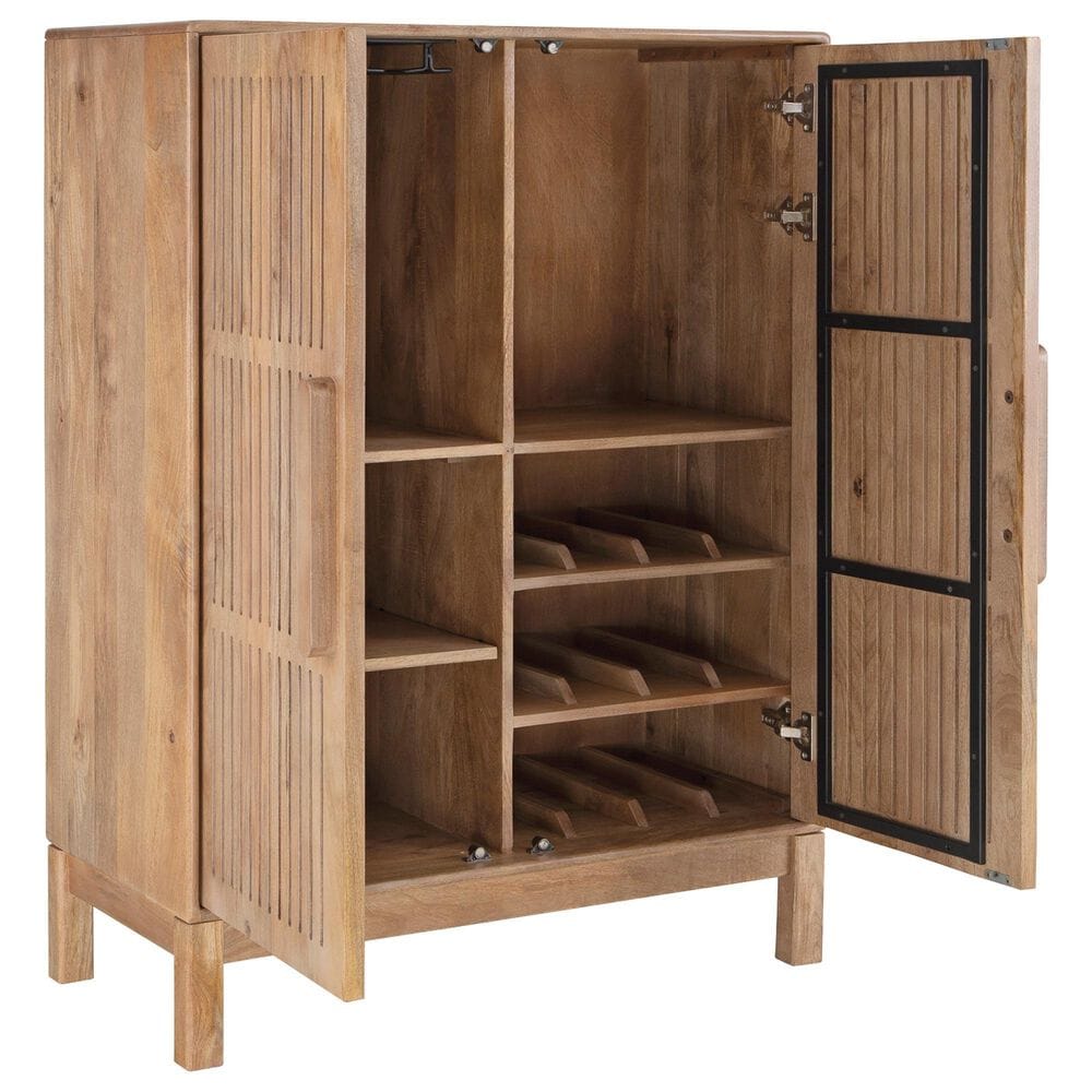 Ashley Pellamour Bar Cabinet in Natural Brown, , large