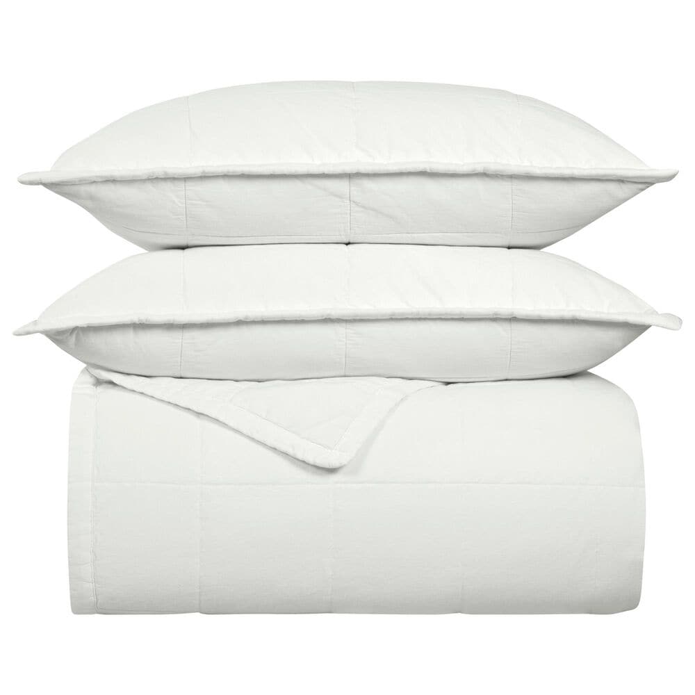 Ann Gish Cotton Canvas 3-Piece King Coverlet Set in Bone, , large