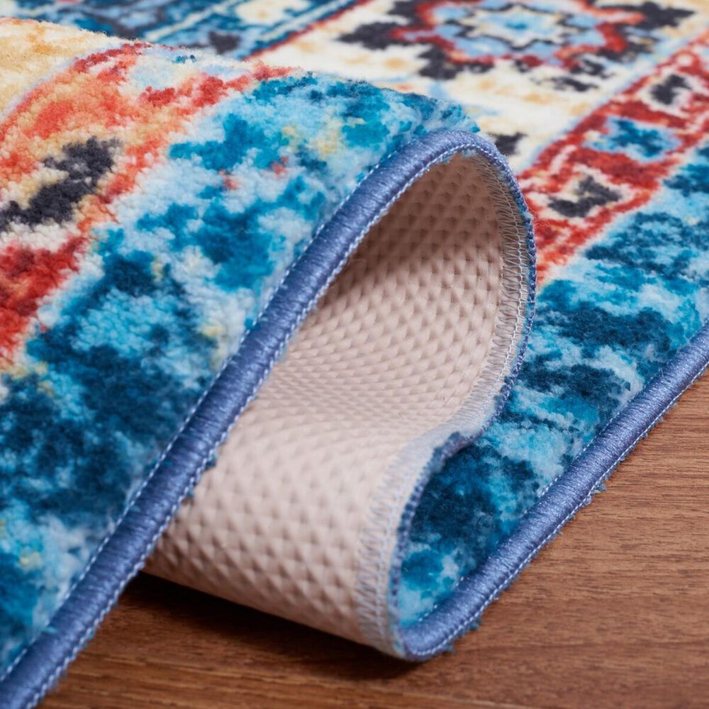 Safavieh Riviera 5&#39;5&quot; x 7&#39;7&quot; Blue and Gold Area Rug, , large