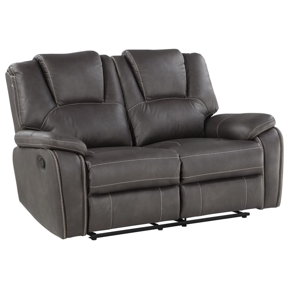 Steve Silver Katrine Manual Reclining Loveseat in Charcoal, , large