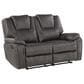 Steve Silver Katrine Manual Reclining Loveseat in Charcoal, , large