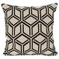 India House Flock Lattice 20" Square Throw Pillow in Black, , large
