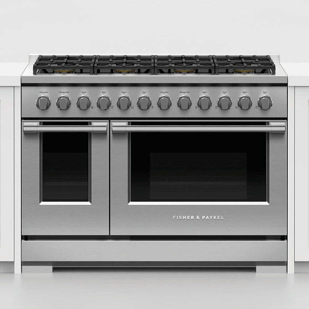 Fisher and Paykel 48&quot; Freestanding Natural Gas Range with 8 Burners in Stainless Steel, , large