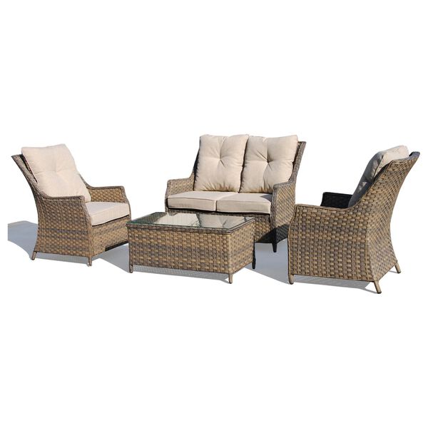 Alfresco Home Charlotte 4 Piece Seating Set