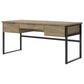 Ashley Montia 67" Writing Desk in Light Brown and Gunmetal Gray, , large