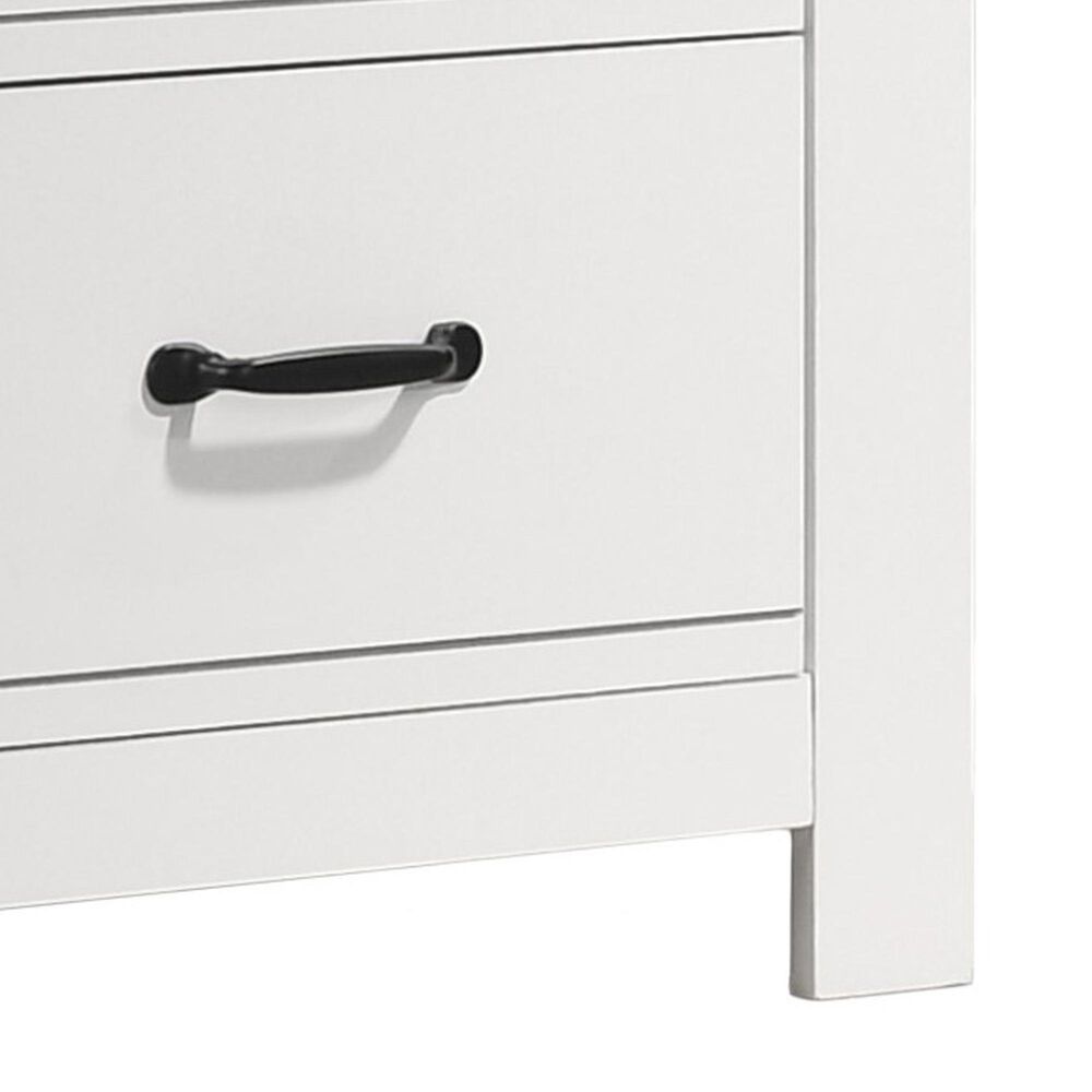 HOMLUX 2-Drawer Nightstand in White, , large
