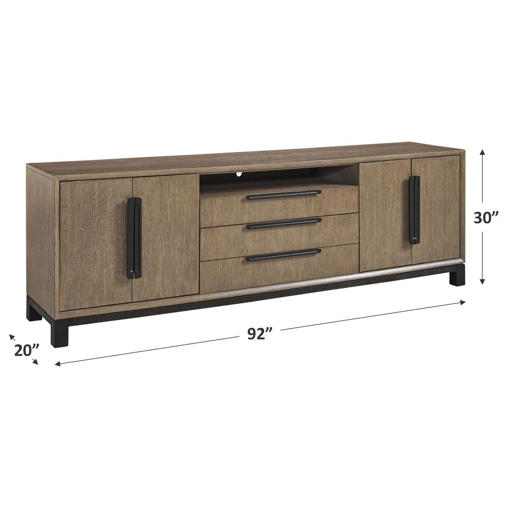 Lexington Furniture Zanzibar Monrovia 92&quot; Media Console in Medium Taupe, Deep Espresso and Dark Umber, , large