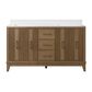 37B Fenwick 60" Double Bathroom Vanity in Kona with Glossy White Composite Stone Top and Backsplash, , large