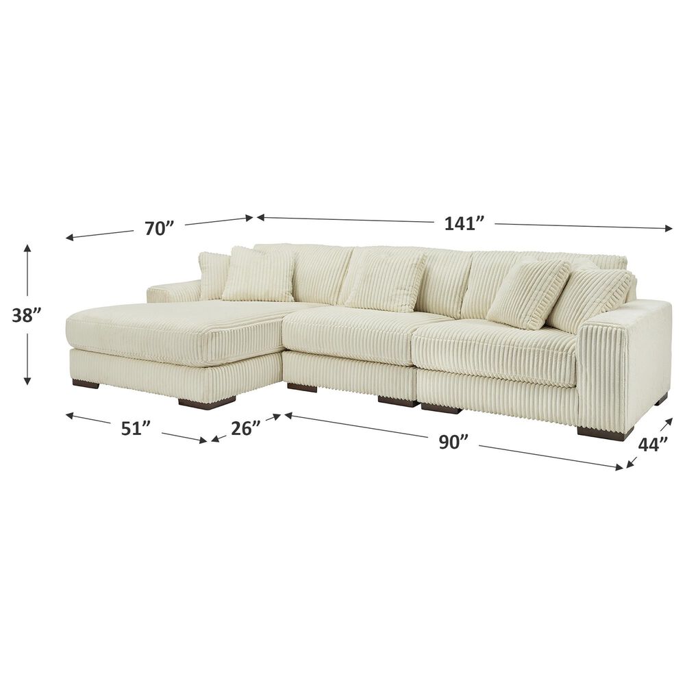 Ashley Lindyn 3-Piece Stationary Left Facing Sectional in Ivory, , large