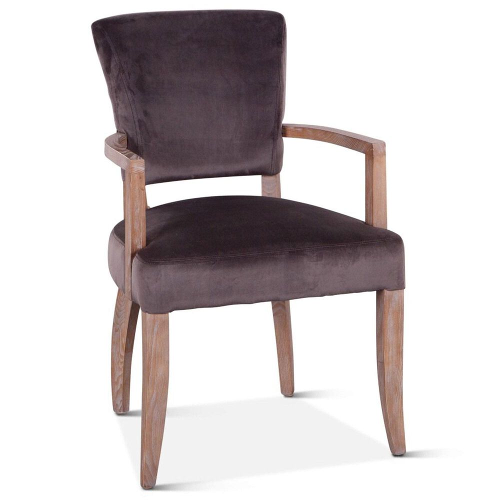 Home Trends & Design Mindy Arm Chair in Asphalt Gray, , large