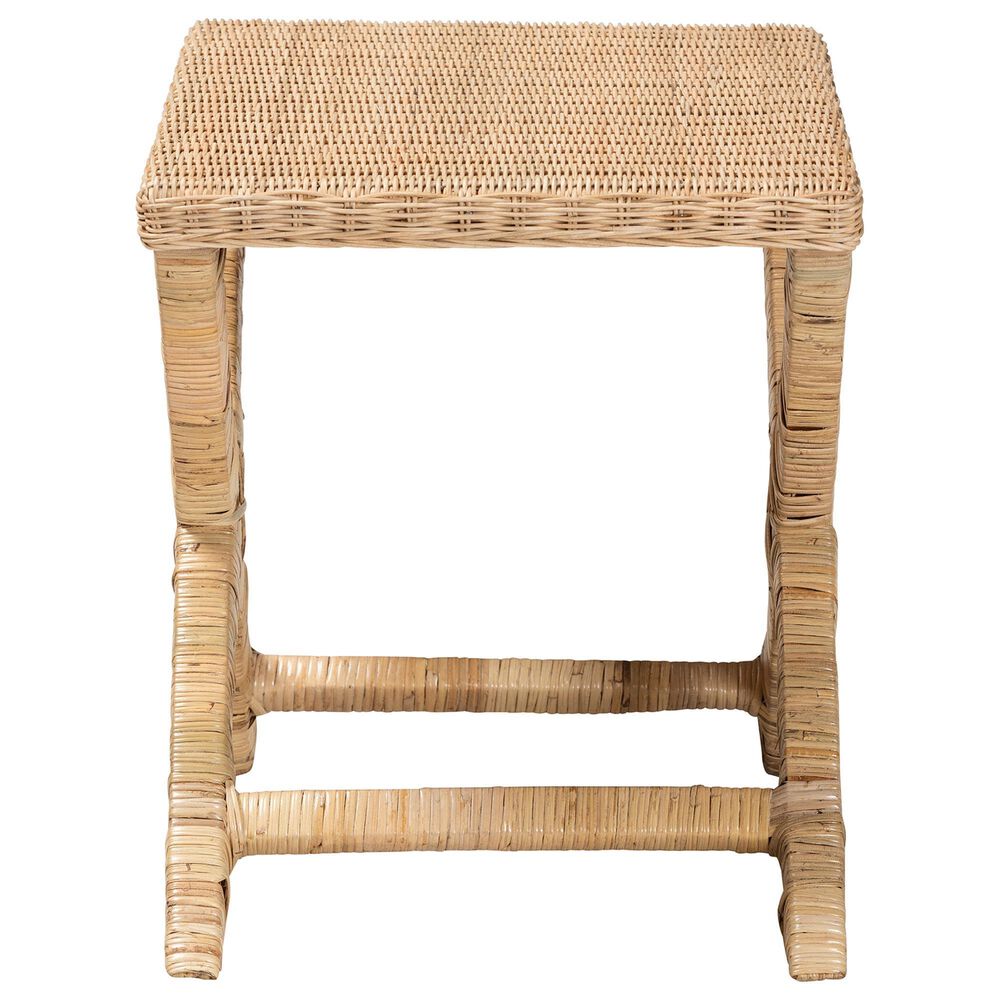 Baxton Studio Farica Accent Bench in Natural Brown, , large