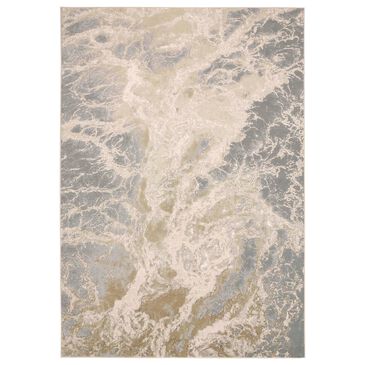 Feizy Rugs Aura 3563F 3"11" x 6" Beige and Gray Area Rug, , large