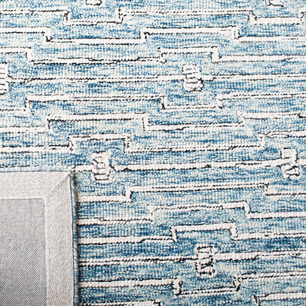 Safavieh Micro-Loop MLP178M 8&#39; x 10&#39; Light Blue and Ivory Area Rug, , large