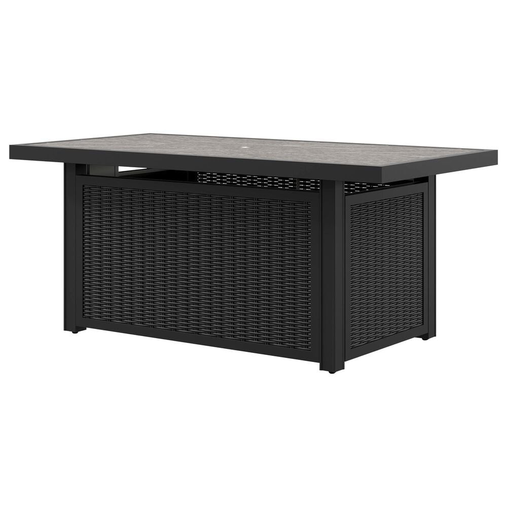 Ashley Beachcroft Rectangular Fire Pit Table in Black and Light Gray, , large