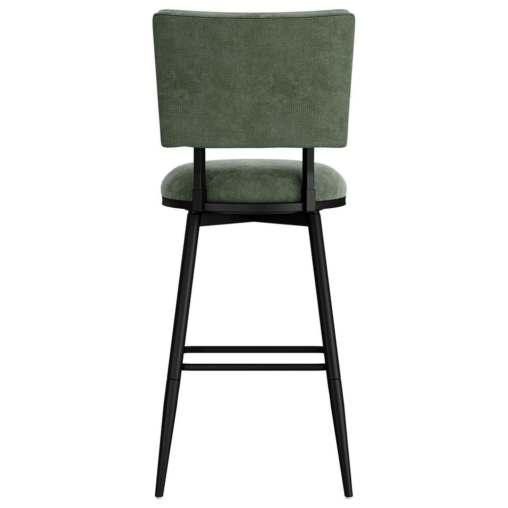 Richlands Furniture Beau Adjustable Swivel Stool with Green Upholstery in Black, , large
