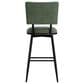 Richlands Furniture Beau Adjustable Swivel Stool with Green Upholstery in Black, , large