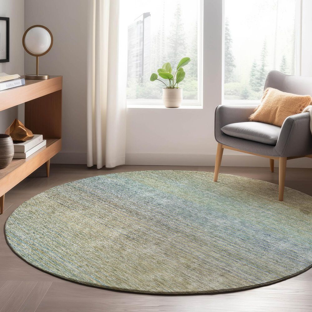 Dalyn Rug Company Trevi 8&#39; Round Blue Area Rug, , large