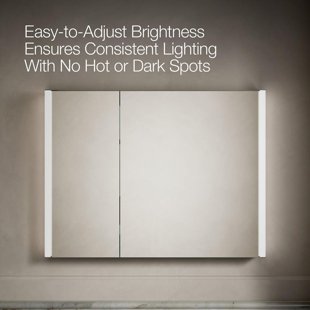 Kohler Maxstow 32" x 24" Lighted Medicine Cabinet in Dark Anodized Aluminum, , large