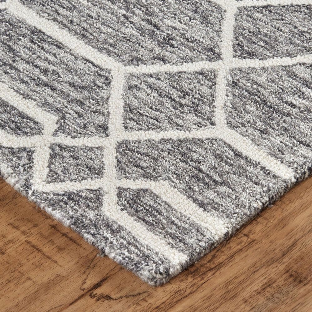 Feizy Belfort Charcoal and Ivory 10&#39; x 14&#39; Area Rug, , large