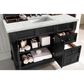 James Martin Vanities Brookfield 48" Single Bathroom Vanity in Antique Black with 3 cm Eternal Jasmine Pearl Quartz Top and Rectangle Sink, , large