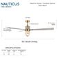 Minka-Aire Nauticus 65" Smart Indoor/Outdoor Ceiling Fan with Warm Coastal Driftwood Blades in Legacy Brass, , large