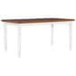 Linon Home Decor Willow Dining Table in Honey Brown and Vanilla White - Table Only, , large