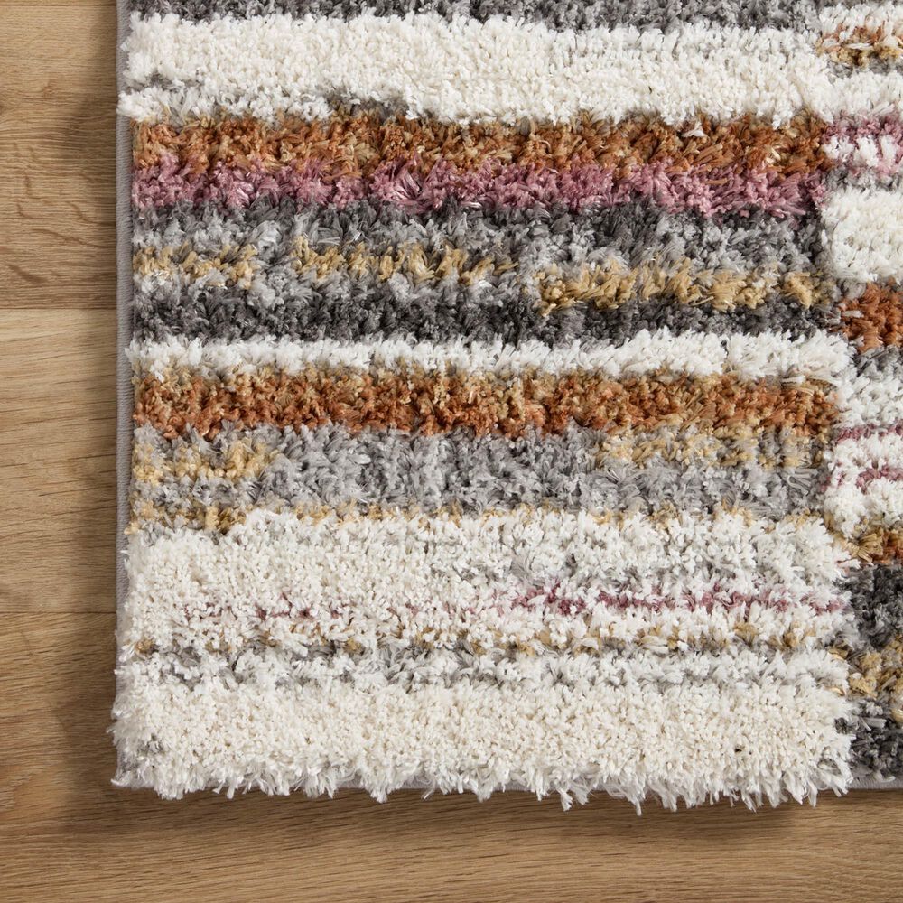 Loloi Levitt Shag 2&#39;3&quot; x 4&#39; Ivory and Sunset Area Rug, , large