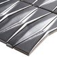 Soho Studio Baroque Adwick Gun Metal 13" x 16" Ceramic Mosaic Sheet, , large